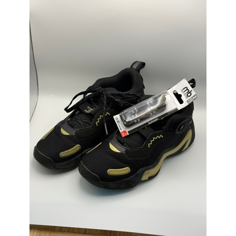 Adidas Donovan Mitchell DON Issue 3 Black Gold Basketball Shoes Mens 5.5 AS IS